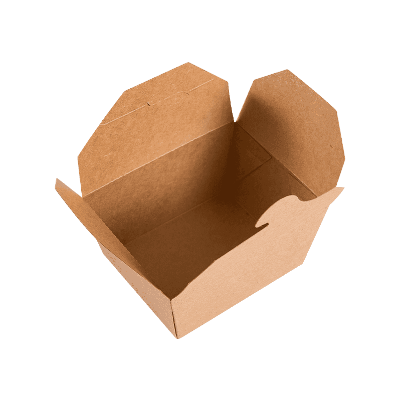 Caja de papel kraft para hamburguesas y comida rápida desechable de grado alimenticio