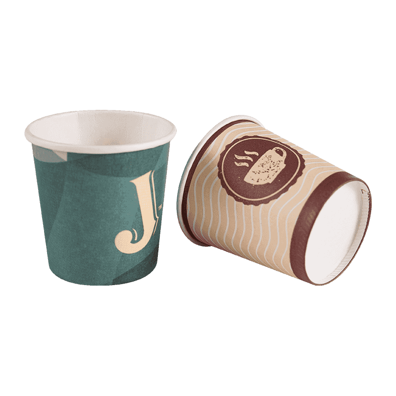 Tazas de café de papel impresas desechables y apilables