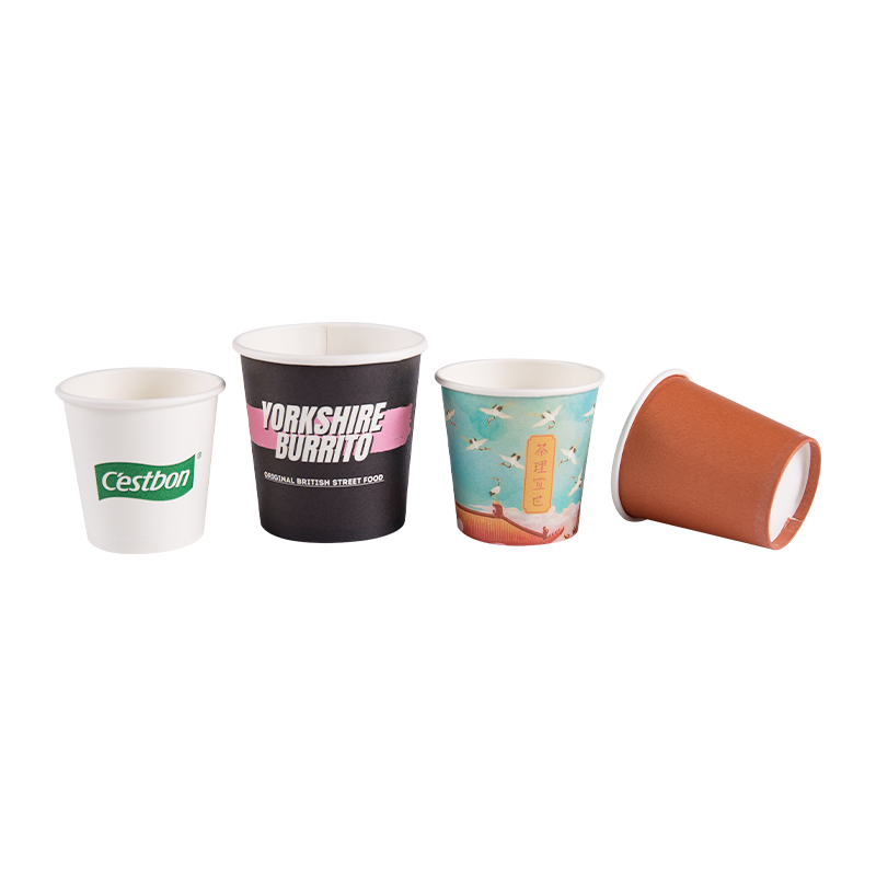 Tazas de café de papel impresas desechables y apilables